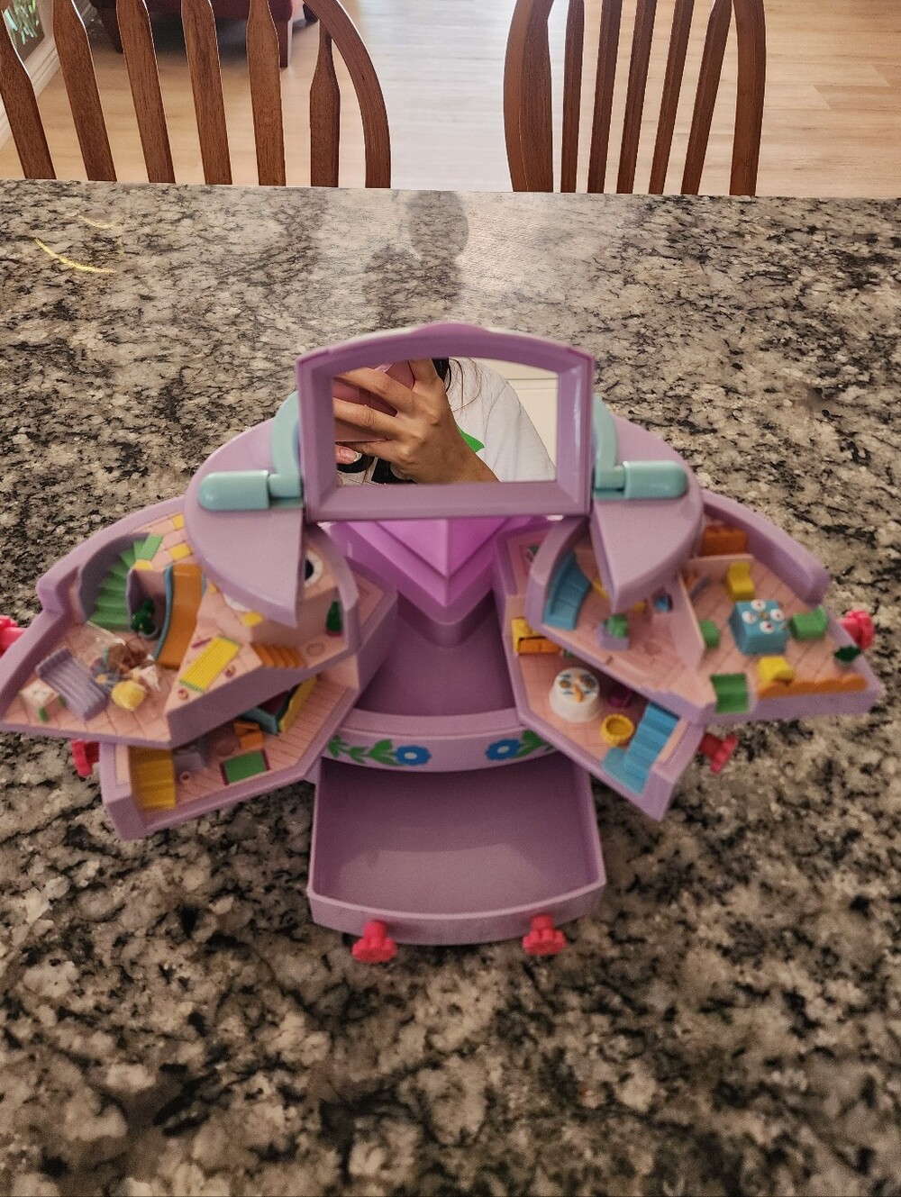 Vintage Polly Pocket Doll Playset with Mirror